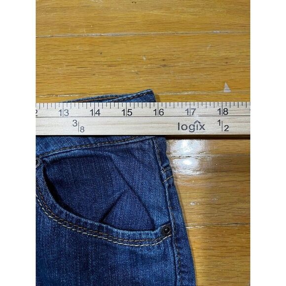 SO Jeans Womens 16.5 Bootcut Blue Mid Rise Stretch Denim Flap Pockets Classic - Picture 5 of 7